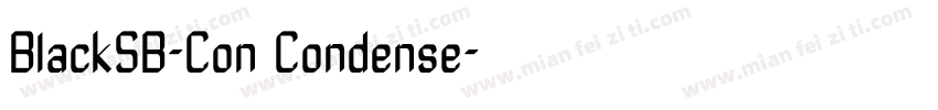 BlackSB-Con Condense字体转换